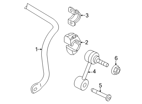 2021 Volkswagen Passat Rear Suspension Components, Lower Control Arm, Upper Control Arm, Stabilizer Bar