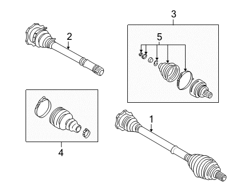 2005 Volkswagen Passat Drive Axles - Front Diagram 2