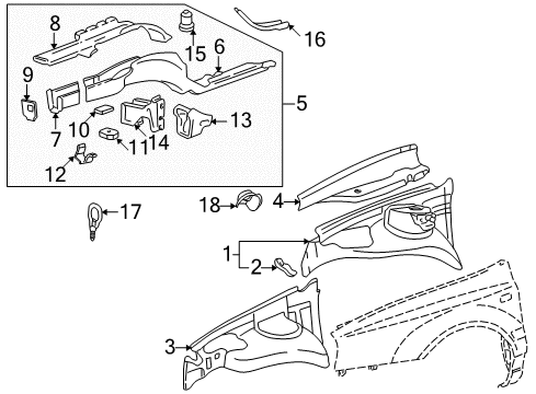 1999 Volkswagen Cabrio Structural Components & Rails