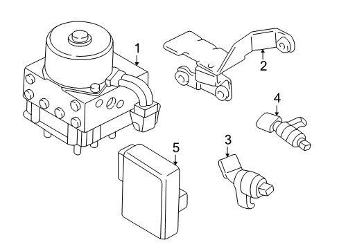 2002 Volkswagen Jetta ABS Components