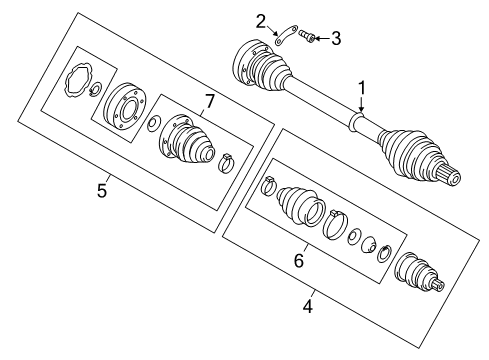 2013 Volkswagen Beetle Drive Axles - Front Diagram 3
