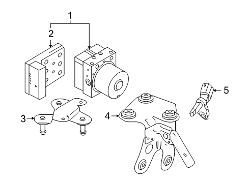 ABS Pump Assembly Diagram for 1K0-614-517-AD-BEF