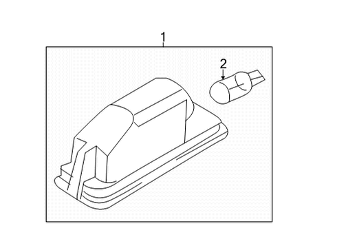 2021 Volkswagen Golf License Lamp Diagram for 3G5-943-021-A
