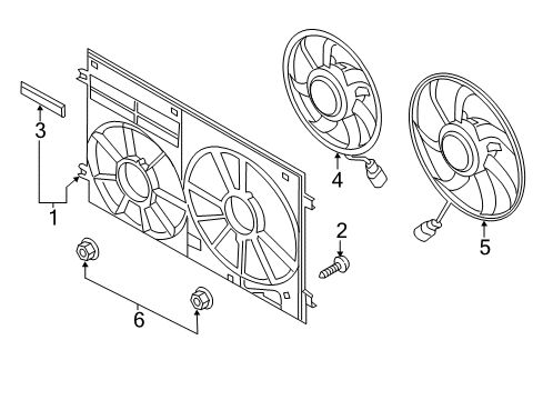 2015 Volkswagen Jetta Cooling System, Radiator, Water Pump, Cooling Fan Diagram 1