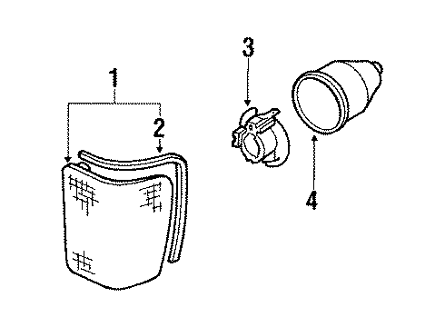 1985 Volkswagen Scirocco Socket Diagram for 171-953-053-A