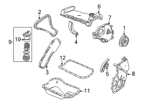 1999 Volkswagen EuroVan Air Filter Diagram for 074-129-620