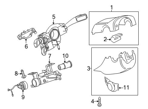 2013 Volkswagen Golf R Shroud, Switches & Levers