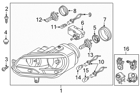 2016 Volkswagen Eos Headlamps