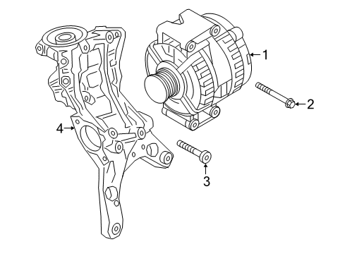 2018 Volkswagen Beetle Mount Bracket Diagram for 06K-903-143-D
