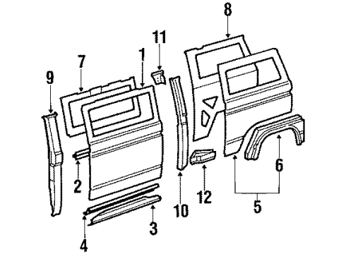 1984 Volkswagen Vanagon Body Side Panel