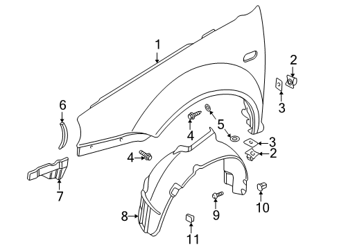 2002 Volkswagen Jetta Fender & Components