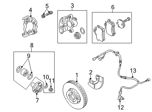 2002 Volkswagen Cabrio Brake Components