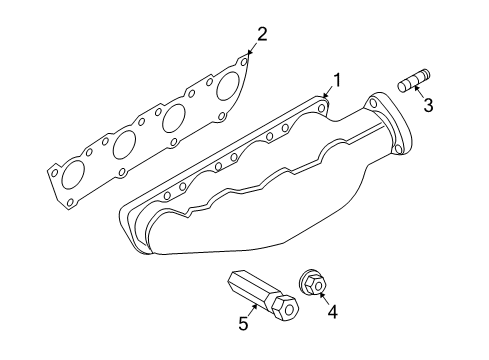 2005 Volkswagen Phaeton Exhaust Manifold Diagram 1