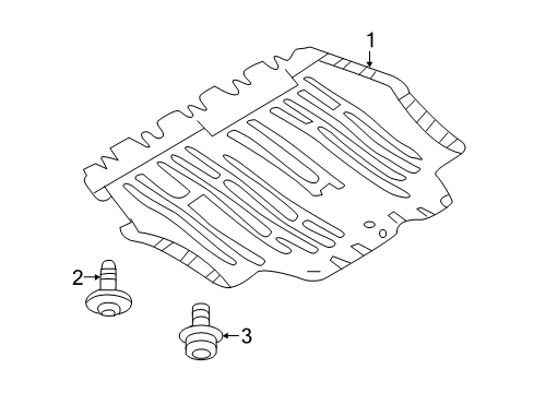 2018 Volkswagen Beetle Splash Shields Diagram 2