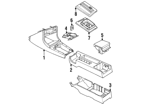 1995 Volkswagen Passat Center Console