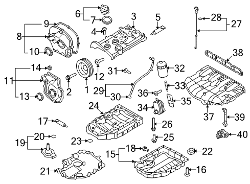 2009 Volkswagen GTI Filler Cap Diagram for 06C-103-485-P