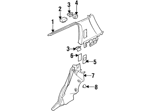 1994 Volkswagen Jetta Interior Trim - Quarter Panels