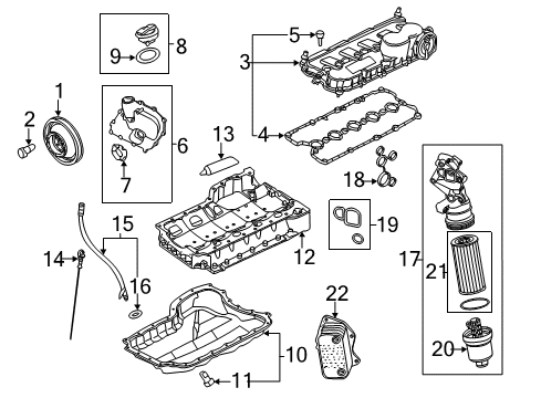 2011 Volkswagen Jetta Engine Parts & Mounts, Timing, Lubrication System Diagram 3