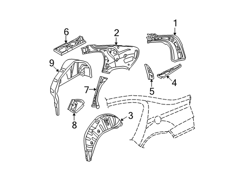 2008 Volkswagen Passat Inner Structure - Quarter Panel