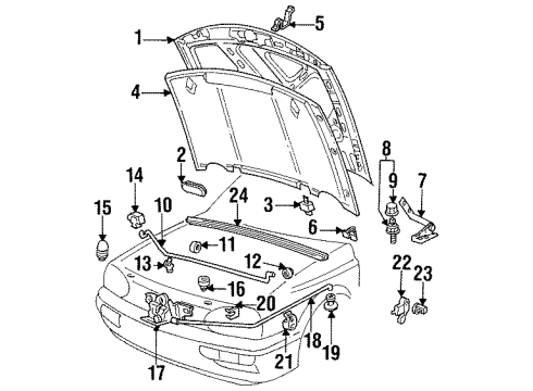 1997 Volkswagen Golf Hood & Components