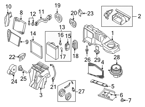 2010 Volkswagen Jetta A/C Evaporator & Heater Components