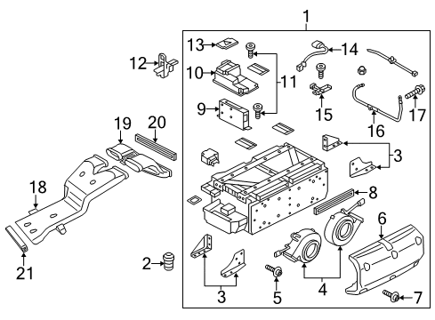 2011 Volkswagen Touareg Battery Diagram for 7P0-915-590-H