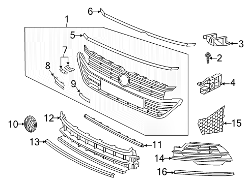 2020 Volkswagen Arteon Grille & Components