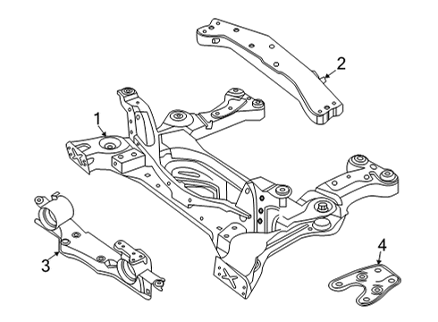 2022 Volkswagen ID.4 Suspension Mounting - Front  Diagram 1