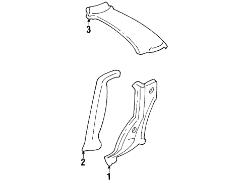 1996 Volkswagen Passat Interior Trim - Quarter Panels Diagram 1