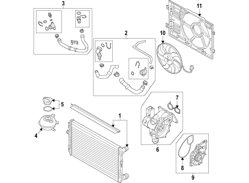 2022 Volkswagen Jetta Cooling System, Radiator, Water Pump, Cooling Fan