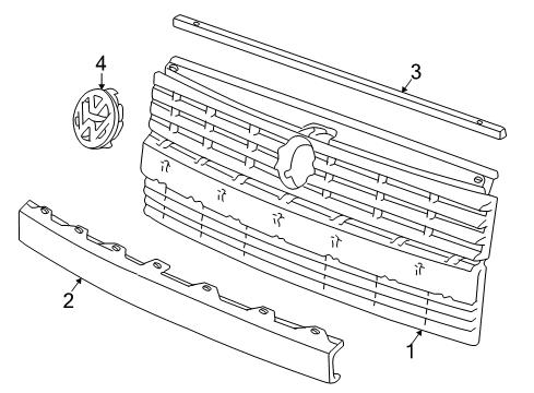 1995 Volkswagen EuroVan Grille & Components
