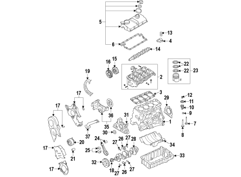 2011 Volkswagen Jetta Engine Parts & Mounts, Timing, Lubrication System Diagram 7