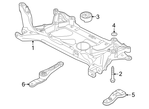 2022 Volkswagen Golf R Suspension Mounting - Front