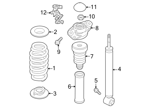 2023 Volkswagen Arteon Shocks & Components - Rear Diagram 1