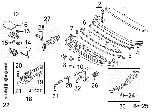 2016 Volkswagen Eos Stowage Compartment Diagram 2