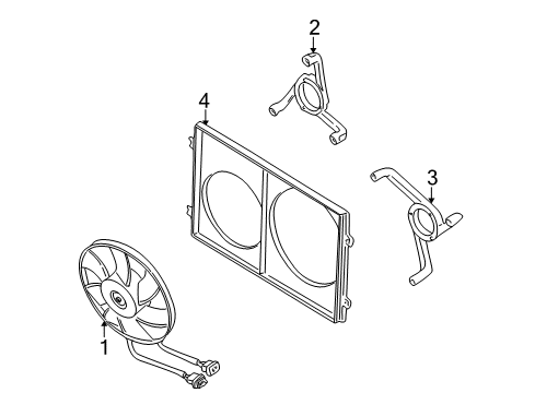 2003 Volkswagen Golf Cooling System, Radiator, Water Pump, Cooling Fan Diagram 4