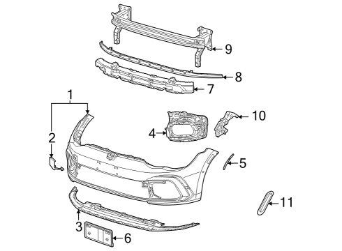 2022 Volkswagen Golf R Bumper & Components - Front