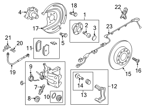 2015 Volkswagen Golf SportWagen ABS Sensor Diagram for WHT-003-864-D