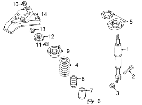 2002 Volkswagen Passat Struts & Components - Front