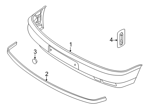1995 Volkswagen EuroVan Front Bumper