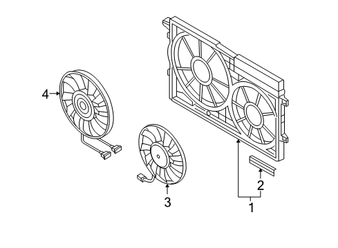 2009 Volkswagen Rabbit Cooling System, Radiator, Water Pump, Cooling Fan Diagram 2