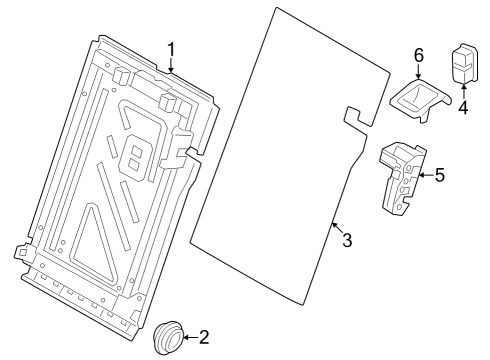 2022 Volkswagen Arteon Rear Seat Components Diagram 3