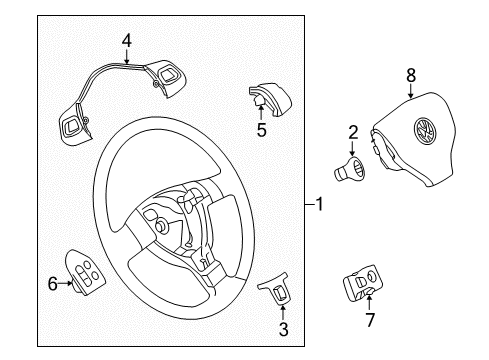 2011 Volkswagen GTI Steering Column & Wheel, Steering Gear & Linkage