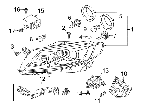 2013 Volkswagen CC Control Module Diagram for 6R0-907-357-C-Z0C