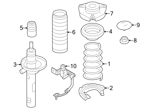 2024 Volkswagen GTI Struts & Suspension Components - Front