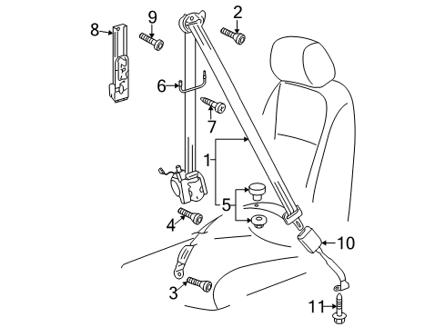 2016 Volkswagen Tiguan Front Seat Belts