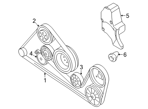 2005 Volkswagen Phaeton Belts & Pulleys