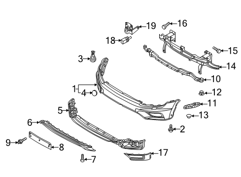 2020 Volkswagen Tiguan Front Bumper