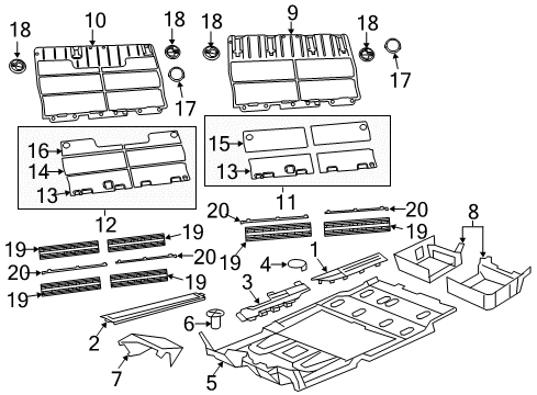2012 Volkswagen Routan Interior Trim - Pillars, Rocker & Floor