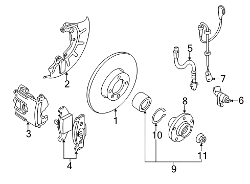 2002 Volkswagen Jetta Brake Components